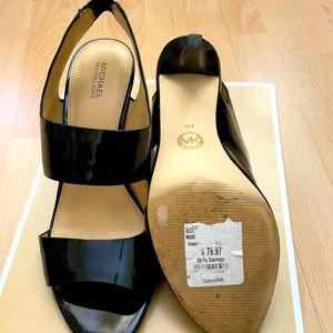 Michael Kors black patent heels. EUC